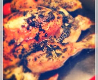 Roasted Poussins in White Wine, Garlic Butter & Thyme