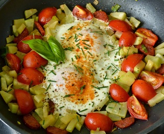 Vajíčka so zeleninou.