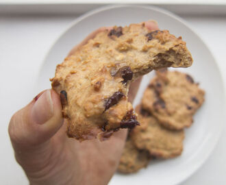 Sunnere peanøtthavrecookies av fire ingredienser!