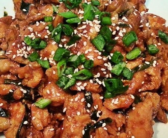 Recette de bulgogi dak, poulet coréen mariné, grillé (Corée)