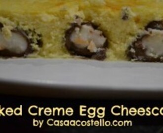 Baked Cadbury’s Creme Egg Cheesecake