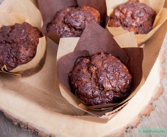 Chocolade courgette muffins