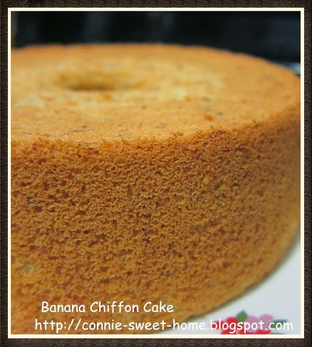 香蕉戚風蛋糕(粘米粉) Banana Chiffon Cake (附食譜)