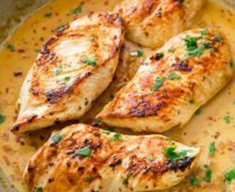 Quick Dinner: Skillet Chicken with Creamy Cilantro Lime Sauce