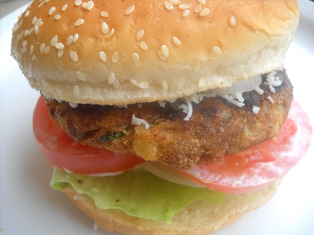 Chicken Burger (Indian Style - Grilled)