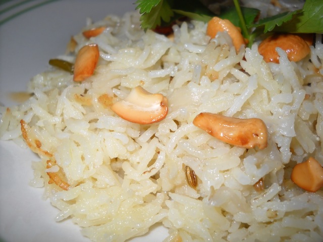 Ghee Rice with Coconut Stew
