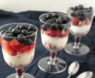 Red White and Blueberry Parfaits