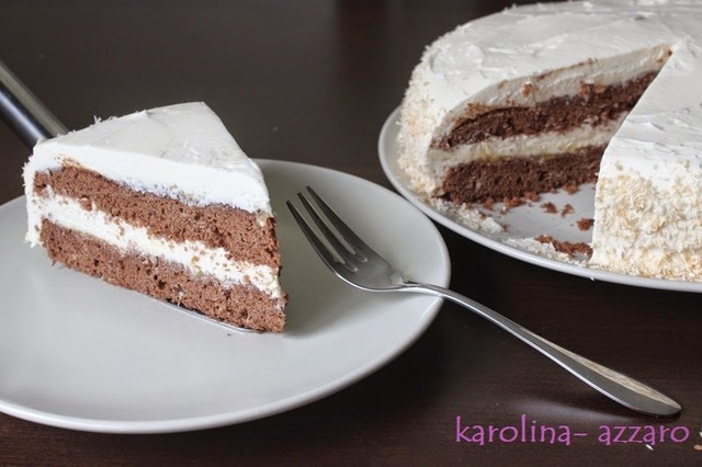 Čokoládová torta s kokosovým krémom z Mascarpone