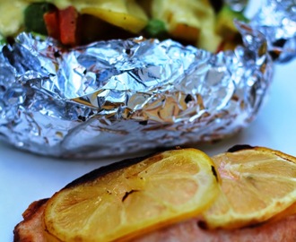 Vitamine A-recept: gepofte zoete aardappel met zalm en mangosalsa