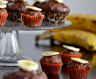 Zdravé banánové muffiny s čokoládou