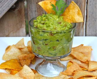 guacamole and baked tortilla chips party!