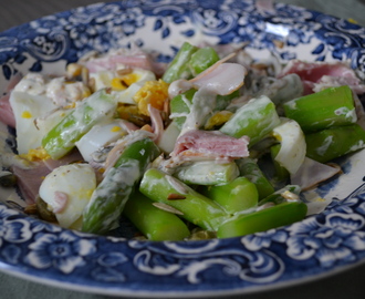 Recept: Groene aspergesalade met ei en ham