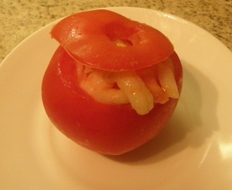 Gezonde tomaat-garnaal