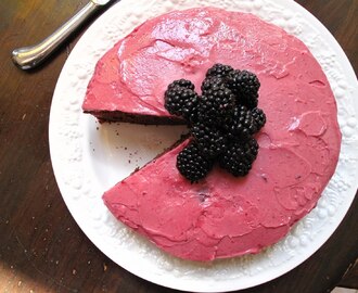 Happy Birthday Mrs.M! ~Blackberry Buttercream Chocolate Cake
