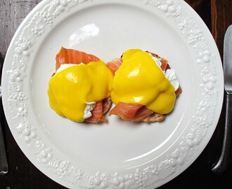 Eggs Benedict: Lox, Toasted English Muffins, Lemony Hollandaise