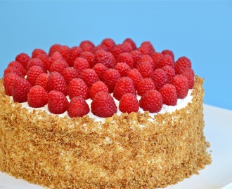 Fruit Cake with Pastry Cream Filling-фруктовый торт с заварным кремом
