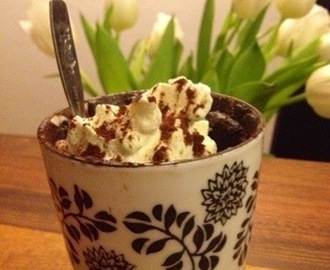…bakad varm choklad aka brownie in a cup.