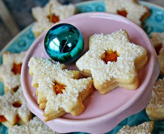 Ginger Shortbread Cookies with Coconut  Pumpkin Jam