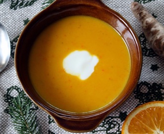 Kürbis - Orangen - Suppe mit Ingwer
