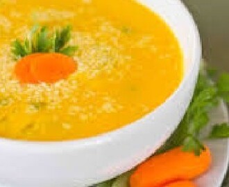 Sopa de Cenoura com Batata Doce