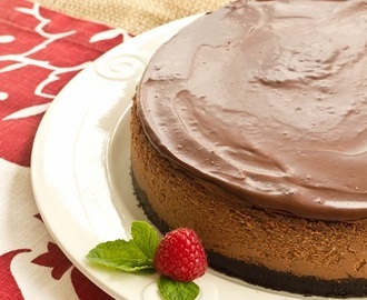 Triple Chocolate Cheesecake (Guest Post-That Skinny Chick Can Bake)