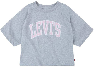 Levis cropped t-skjorte til jente, grå