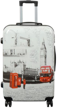 Kuffert - Hardcase kuffert - Str. Medium - Kuffert med motiv - Big Ben London - Eksklusiv letvægt rejsekuffert