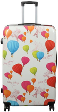 Stor kuffert - Hardcase kuffert med motiv - Luftballoner - Eksklusiv letvægt kuffert
