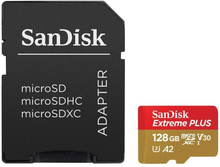 Sandisk Extreme Plus Micro-SD-kort 128 GB