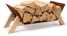 Firebowl Langdon Wood Rust Vedförvaring 68x38x34 cm järn & trä