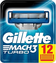 Gillette Gillette Mach3 Turbo Barberblade, 12-pakning