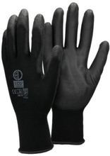 ECD Germany 240 par PU arbejdshandsker, størrelse 10 XL, farve sort, mekanik handsker, arbejdshandsker Nylon Have, Builders, mekanik handsker