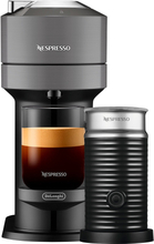 Nespresso Vertuo Next Value Pack kaffemaskin och mjölkskummare, grå