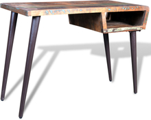 vidaXL skrivebord med jernben genanvendt træ