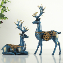 Ein paar Hirsche Statue im europäischen Stil Wohnzimmer Schlafzimmer Weinschrank Ornamente Weihnachtsgeschenke