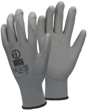 ECD Germany 60 par PU arbejde handsker, størrelse 10 XL, Grå, mekanik handsker, arbejdshandsker Nylon Have, Builders, mekanik handsker