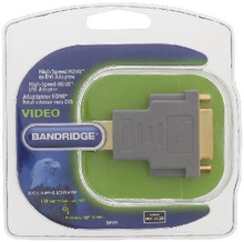 Bandridge High Speed HDMI-Adapter HDMI Kontakt - DVI-D 24+1p hona Grå