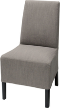 IKEA BERGMUND Stuhl mit halblangem Bezug schwarz/Nolhaga grau/beige Nolhaga grau/beige