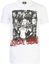 DC Comics Men's Suicide Squad Harley Quinn and Squad T-Shirt - White - L