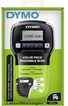 DYMO Labelmanager 160 Labelprinter Velegnet til skriftbånd: D1 12 mm, 9 mm, 6 mm