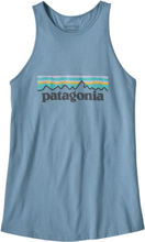 Patagonia Women's Pastel P-6 Logo Organic High Neck Tan Dame T-shirt Beige M