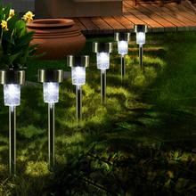 16 stücke LED Solar Edelstahl Rasen Lampen Garten Landschaft Weg Licht