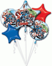Avengers store folieballoner, 5 stk
