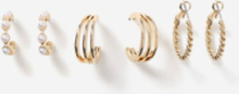 Gold Pearl & Twist Earring Multi-pack