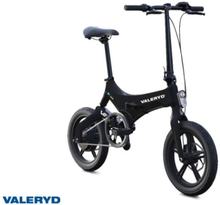 Elcykel Valeryd V6 svart vikbar, pedalaktiverad el