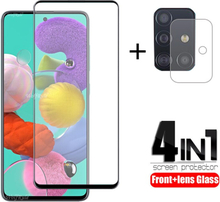 4-in-1 For Samsung Galaxy A51 Glass For Samsung A53 Tempered Glass Full Glue Screen Protector For Samsung A52 A51 A71 Lens Glass