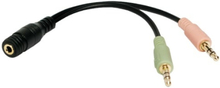 LogiLink CA0020 Adapteri kuulokkeille 2x3,5