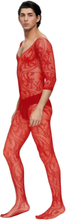 Crotchless Red Bodystockings For Men - One Size