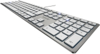 CHERRY KC 6000 SLIM - Tastatur - USB - fransk - tastkontakt: CHERRY SX - sølv