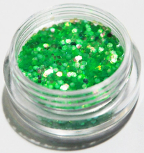 1st Hexagon glitter Neon grön